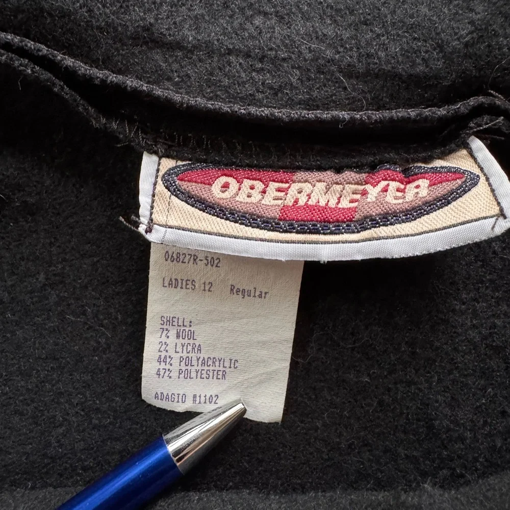 Vintage Obermeyer Black Wool Blend‎ Stirrup Jumpsuit - Picture 7 of 15